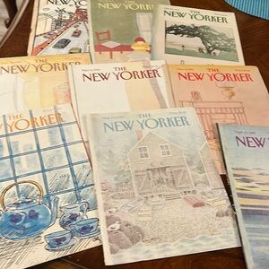 Vintage New Yorker Magazine Covers Only 1982 Set of 20 Artwork Frameable Gifts